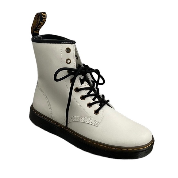 New Dr. Martens Zavala Combat Lace Up Boot White size 10 Platform chunky - Picture 5 of 11